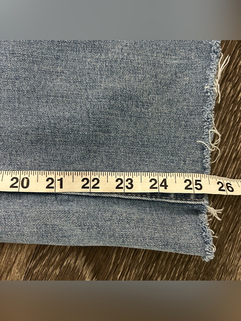 Oat New York Light Blue Wide-Leg Frayed Hem Jeans - Picture 9 of 11